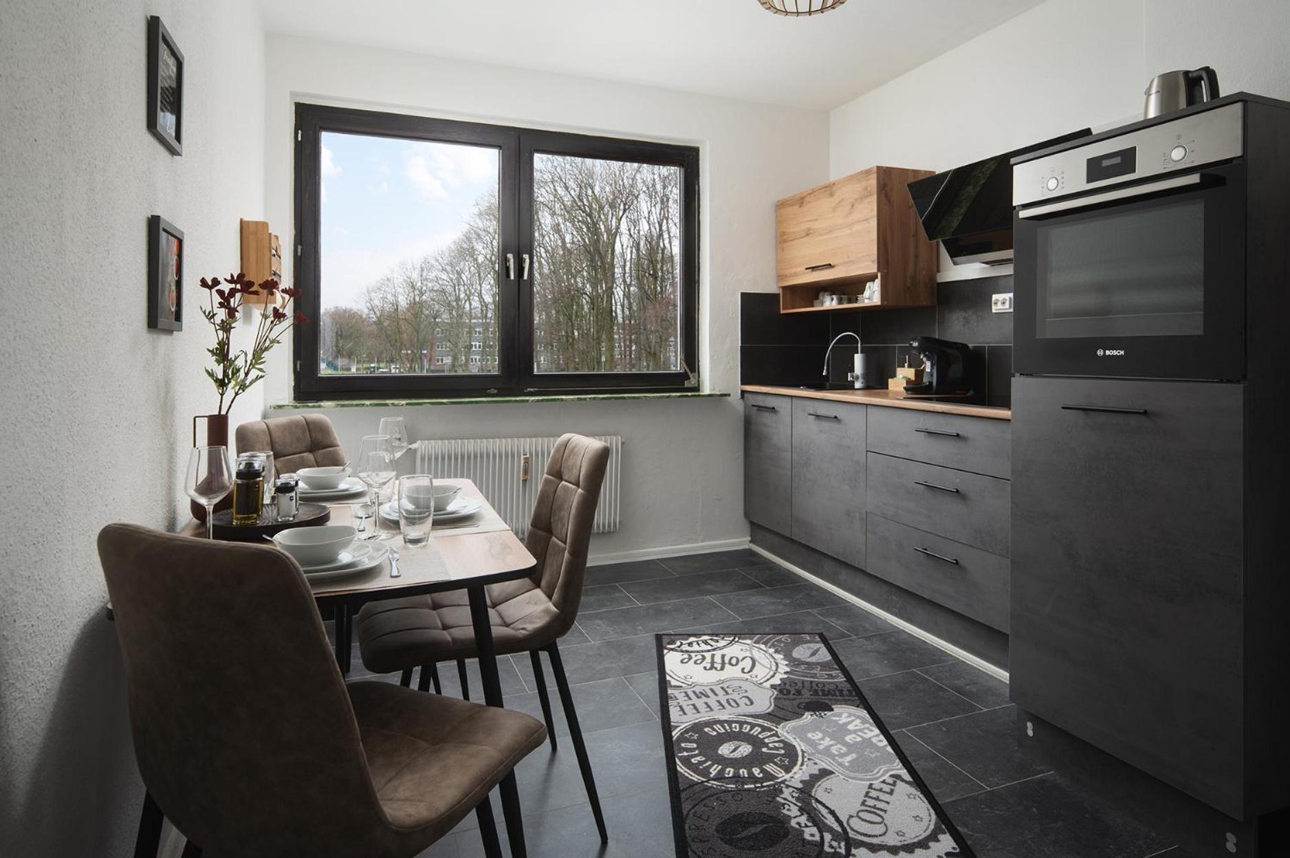 1-4 Gaeste Wohnung W-Lan, Netflix, Amazon, Parken, Arbeitsplatz, 24H Check In ,Vollausgestattet Kueche, Handtuecher Seife U,V,M Fuer Geschaeftsreisende, Paare, Familien , Datteln Eksteriør bilde